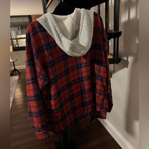 SOFT Urban Outfitters flannel with hood